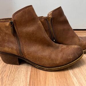 Lucky Brand Brown Leather Ankle Boots